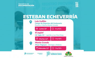 NUEVOS OPERATIVOS DE ESTEBAN ECHEVERRÍA PRESENTE Y DE DOCUMENTACIÓN EN EL DISTRITO