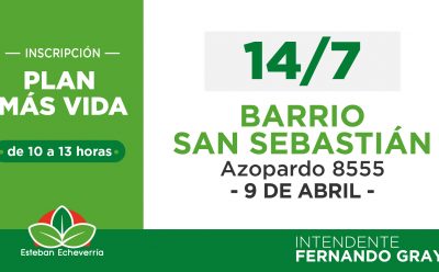 JORNADA DE INSCRIPCIÓN AL PLAN MÁS VIDA EN 9 DE ABRIL