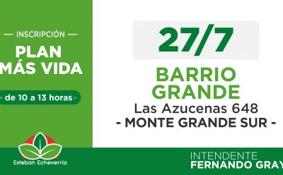 CONTINÚAN LAS JORNADAS DE INSCRIPCIÓN AL PLAN MÁS VIDA