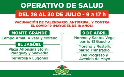 CONTINÚAN LOS OPERATIVOS TERRITORIALES DE VACUNACIÓN EN EL DISTRITO