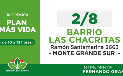 CONTINÚAN LAS JORNADAS DE INSCRIPCIÓN AL PLAN MÁS VIDA