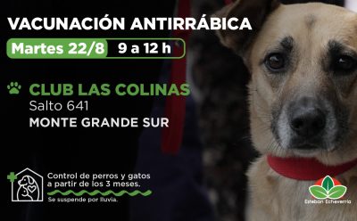 OPERATIVO DE VACUNACIÓN ANTIRRÁBICA EN MONTE GRANDE SUR