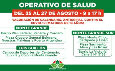 AVANZAN LOS OPERATIVOS TERRITORIALES DE VACUNACIÓN EN EL DISTRITO