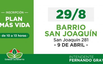 CONTINÚAN LAS JORNADAS DE INSCRIPCIÓN AL PLAN MÁS VIDA