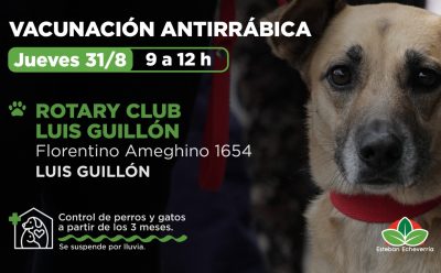 JORNADA DE VACUNACIÓN ANTIRRÁBICA EN LUIS GUILLÓN