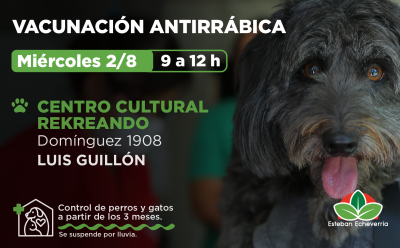 NUEVA JORNADA DE VACUNACIÓN ANTIRRÁBICA EN LUIS GUILLÓN