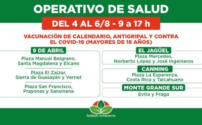 AVANZAN LOS OPERATIVOS TERRITORIALES DE VACUNACIÓN EN EL DISTRITO