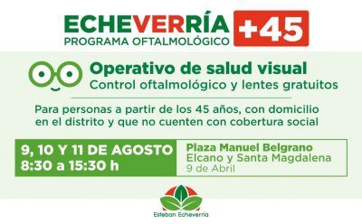 EL MUNICIPIO REALIZARÁ NUEVAS JORNADAS DEL PROGRAMA OFTALMOLÓGICO ECHEverRÍA PARA PERSONAS ADULTAS