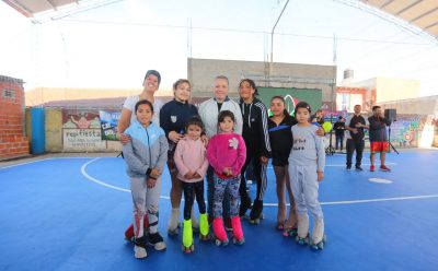 9 DE ABRIL: FERNANDO GRAY INAUGURÓ EL TECHO PARABÓLICO DEL CLUB FUERZA JOVEN EL ZAIZAR