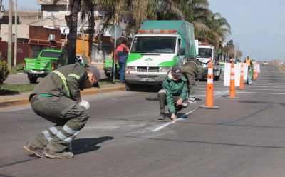 AVANZAN LOS TRABAJOS DE DEMARCACIÓN VIAL