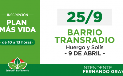 JORNADA DE INSCRIPCIÓN AL PLAN MÁS VIDA