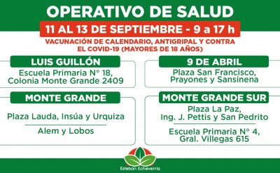 OPERATIVOS TERRITORIALES DE VACUNACIÓN EN ESTEBAN ECHEVERRÍA