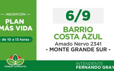 JORNADA DE INSCRIPCIÓN AL PLAN MÁS VIDA