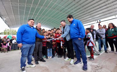 FERNANDO GRAY INAUGURÓ EL TECHO PARABÓLICO DEL CLUB SOCIAL Y DEPORTIVO JUVENTUD UNIDA 5 DE MARZO