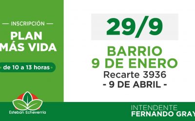 JORNADA DE INSCRIPCIÓN AL PLAN MÁS VIDA