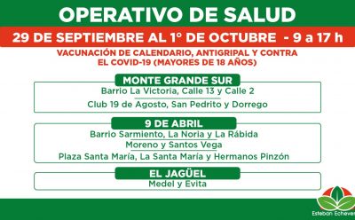 OPERATIVOS TERRITORIALES DE VACUNACIÓN EN ESTEBAN ECHEVERRÍA