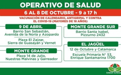 CONTINÚAN LOS OPERATIVOS TERRITORIALES DE VACUNACIÓN EN ESTEBAN ECHEVERRÍA