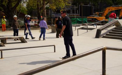 MONTE GRANDE: AVANZA LA OBRA DEL SKATEPARK EN LA PLAZA ARÁOZ ALFARO