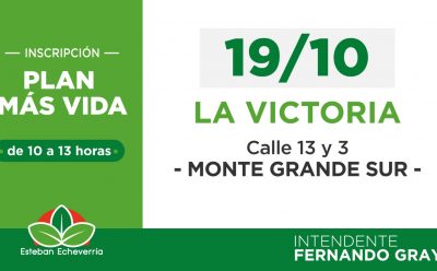 INSCRIPCIÓN AL PLAN MÁS VIDA EN MONTE GRANDE SUR