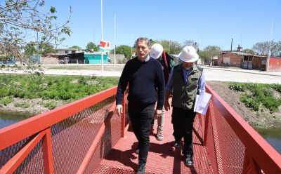 FERNANDO GRAY RECORRIÓ LAS OBRAS EN LAS MÁRGENES DEL ARROYO ORTEGA EN LOS BARRIOS LA MORITA Y SAN IGNACIO