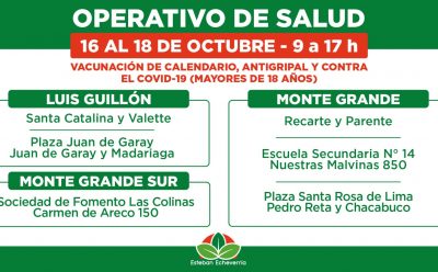 CONTINÚAN LOS OPERATIVOS TERRITORIALES DE SALUD EN ESTEBAN ECHEVERRÍA