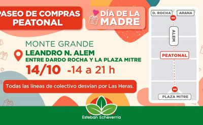 POR EL DÍA DE LA MADRE, LOS CENTROS COMERCIALES DE MONTE GRANDE Y EL JAGÜEL SERÁN PASEOS PEATONALES