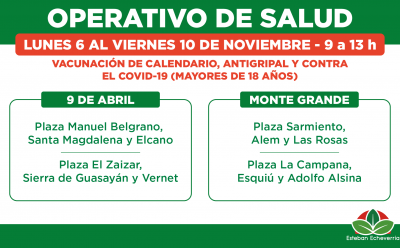 CONTINÚAN LOS OPERATIVOS TERRITORIALES DE SALUD EN ESTEBAN ECHEVERRÍA