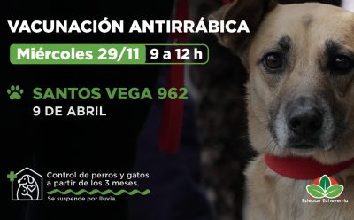 OPERATIVO DE VACUNACIÓN ANTIRRÁBICA EN 9 DE ABRIL