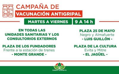 CONTINÚA LA CAMPAÑA DE VACUNACIÓN ANTIGRIPAL