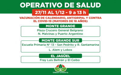 CONTINÚAN LOS OPERATIVOS TERRITORIALES DE SALUD EN ESTEBAN ECHEVERRÍA