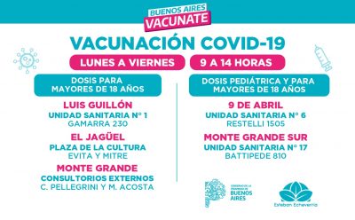 CONTINÚA LA CAMPAÑA DE VACUNACIÓN CONTRA EL COVID-19