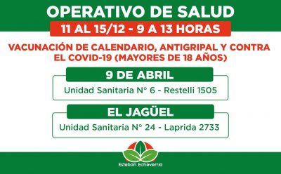 AVANZAN LOS OPERATIVOS TERRITORIALES DE SALUD EN ESTEBAN ECHEVERRÍA