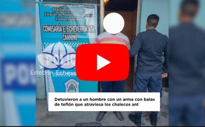 DETUVIERON A UN HOMBRE QUE CIRCULABA CON UN ARMA EN CANNING