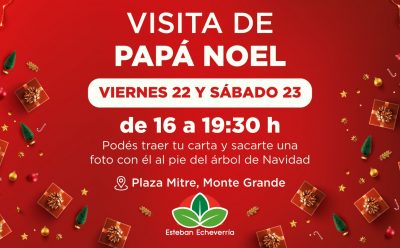 PAPÁ NOEL ESTARÁ EN LA PLAZA MITRE