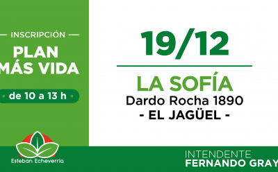CONTINÚAN LAS JORNADAS DE INSCRIPCIÓN AL PLAN MÁS VIDA EN EL DISTRITO