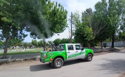 EL MUNICIPIO DE ESTEBAN ECHEVERRÍA REALIZÓ TAREAS DE FUMIGACIÓN EN 9 DE ABRIL Y EL JAGÜEL