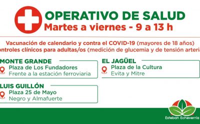 EL MUNICIPIO AVANZA CON LOS OPERATIVOS GRATUITOS DE VACUNACIÓN Y CONTROLES CLÍNICOS
