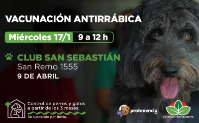 VACUNACIÓN ANTIRRÁBICA EN 9 DE ABRIL