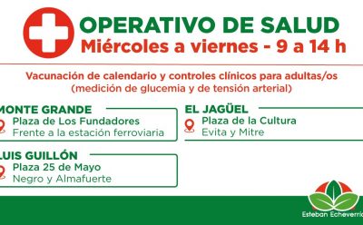 AVANZAN LOS OPERATIVOS GRATUITOS DE VACUNACIÓN Y CONTROLES CLÍNICOS