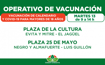 EL MUNICIPIO REALIZARÁ UN NUEVO OPERATIVO DE VACUNACIÓN EN EL DISTRITO