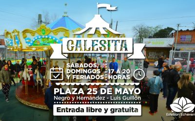 LA CALESITA DE LUIS GUILLÓN FUNCIONA SÁBADOS, DOMINGOS Y FERIADOS CON ENTRADA LIBRE Y GRATUITA