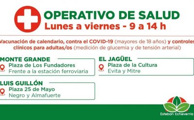 CONTINÚAN LOS OPERATIVOS GRATUITOS DE VACUNACIÓN Y CONTROLES CLÍNICOS