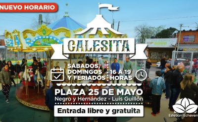 FIN DE SEMANA LARGO: LA CALESITA DE LUIS GUILLÓN FUNCIONARÁ CON ENTRADA LIBRE Y GRATUITA