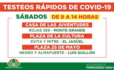TESTEOS DE COVID-19 EN ESTEBAN ECHEVERRÍA