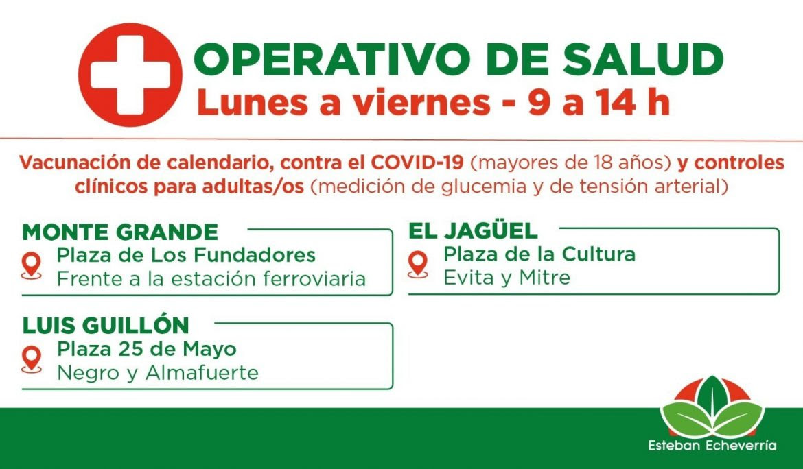 CONTINÚAN LOS OPERATIVOS GRATUITOS DE VACUNACIÓN Y CONTROLES CLÍNICOS