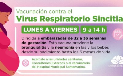 EL MUNICIPIO REALIZA OPERATIVOS DE VACUNACIÓN CONTRA EL VIRUS RESPIRATORIO SINCITIAL (VRS) PARA MUJERES EMBARAZADAS