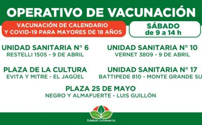 EL MUNICIPIO REALIZARÁ UN NUEVO OPERATIVO DE VACUNACIÓN EN EL DISTRITO