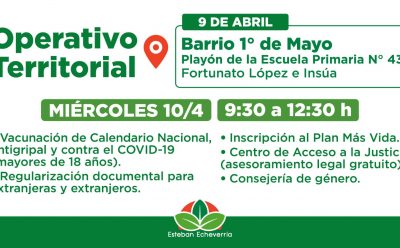 EL MUNICIPIO REALIZARÁ UN NUEVO OPERATIVO TERRITORIAL EN 9 DE ABRIL