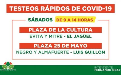 TESTEOS DE COVID-19 EN ESTEBAN ECHEVERRÍA