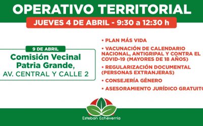 EL MUNICIPIO REALIZARÁ UN NUEVO OPERATIVO TERRITORIAL EN 9 DE ABRIL
